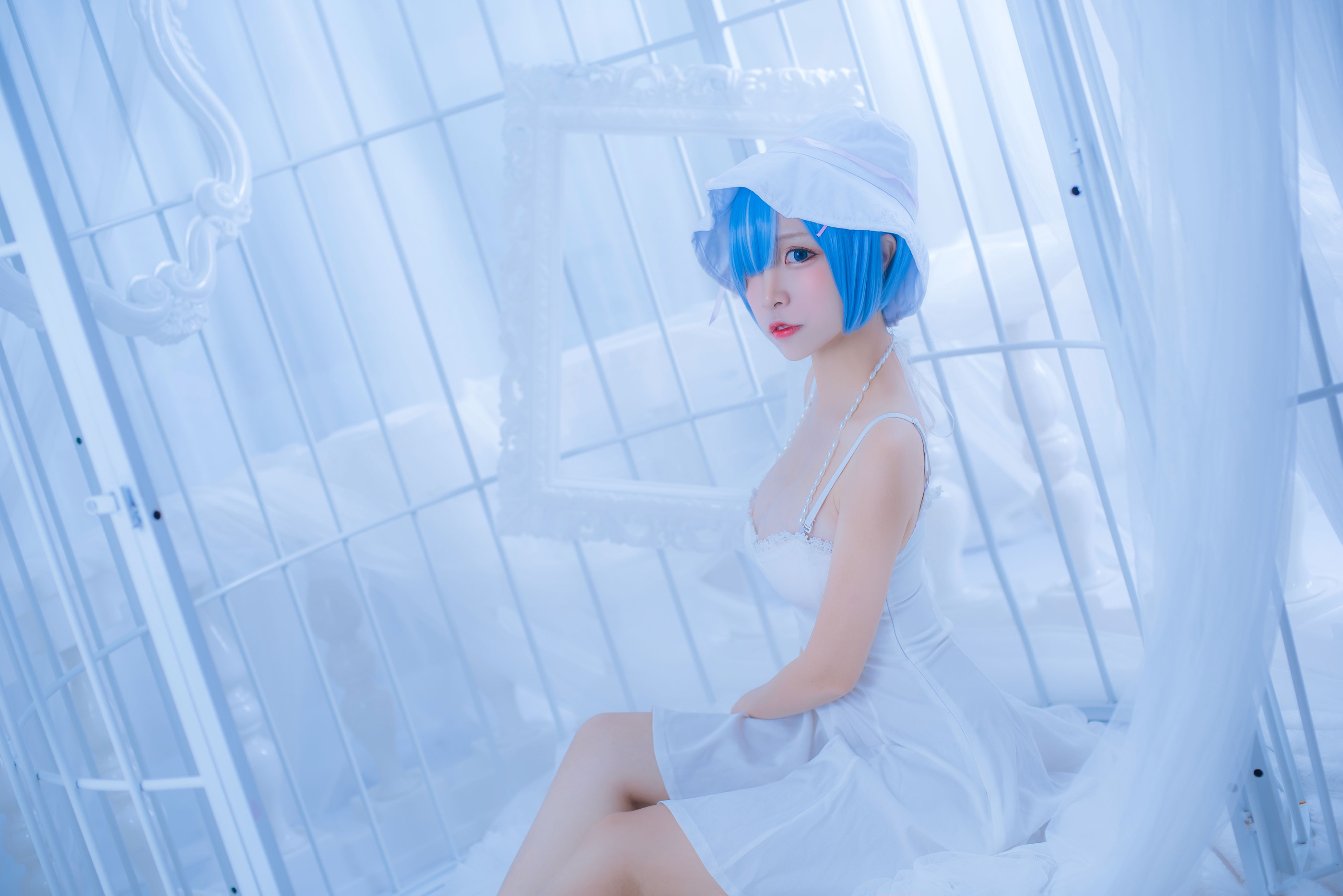 图片[1]-二佐Nisa – NO.032 二佐 蕾姆2号本 雷姆白裙 [27P]-XikXak